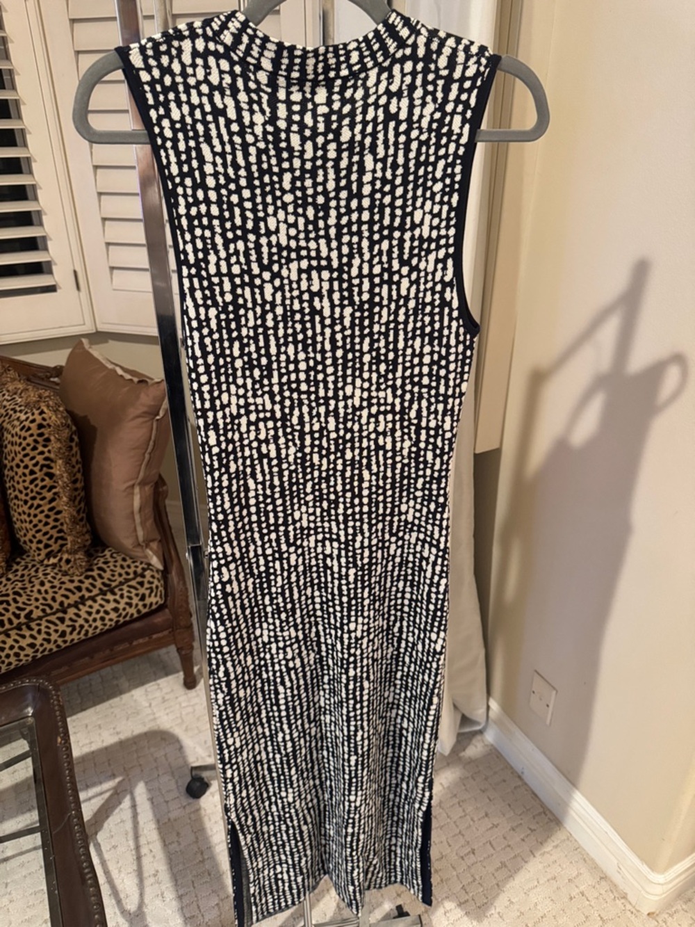 Proenza Schouler Navy and White Sleeveless Maxi Dress - Picture 2 of 6